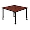 Regency Square Mobile Tables, 30 W, 30 L, 23-34 H, Wood, Metal, Cherry TB3030CHAPCBK - alternate 2